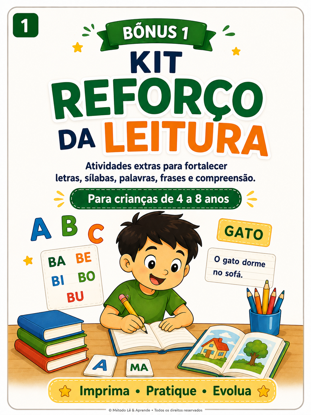 Capa real do Kit Reforço da Leitura